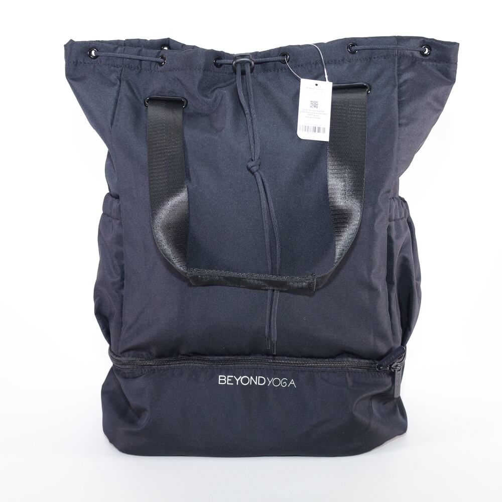 Beyond Yoga Convertible Drawstring Gym Bag Backpack Tote – Black – NWT